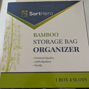 Bamboo Storage Bag Organizer - Green
